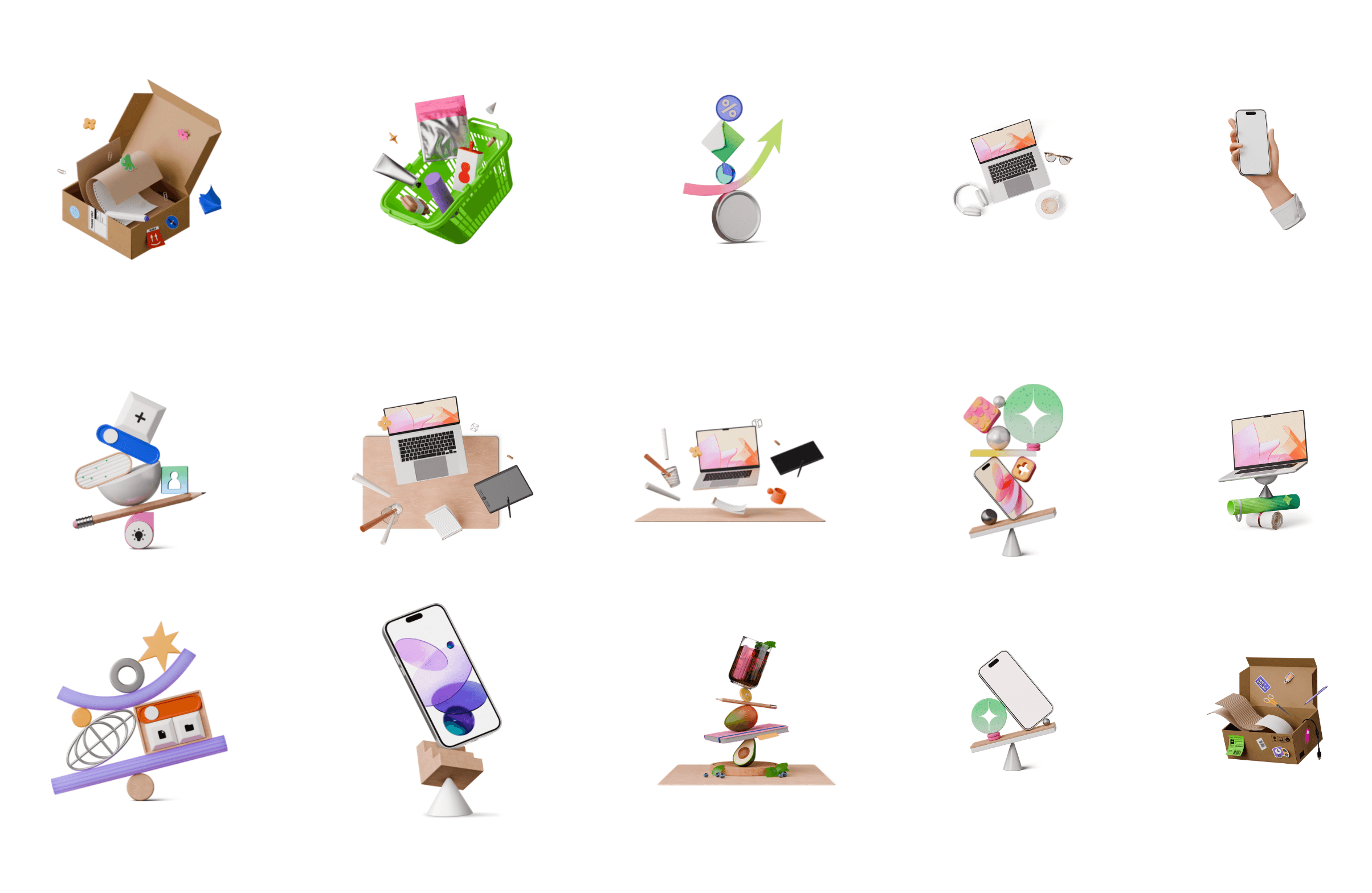 Corporate imagery showing technology without people